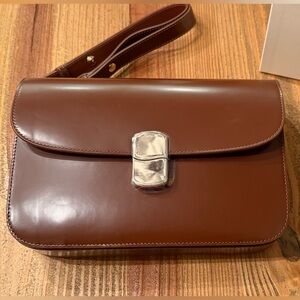 Sézane Milo Classique Leather Shoulder Bag — Brand New
